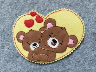 Preview: Doodle - Applikationsdatei Bärenmama mit Kind