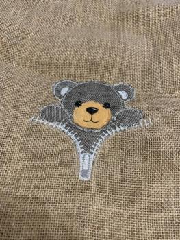 Doodle Applikationsdatei Teddy mit Reissverschluss