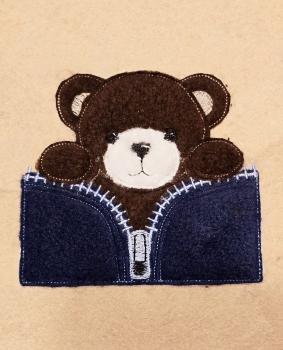 Doodle Applikationsdatei Teddy mit Reissverschluss