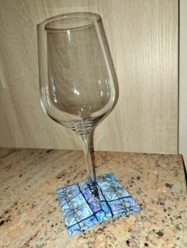Tischquilt Winterzauber mit Glasuntersetzern