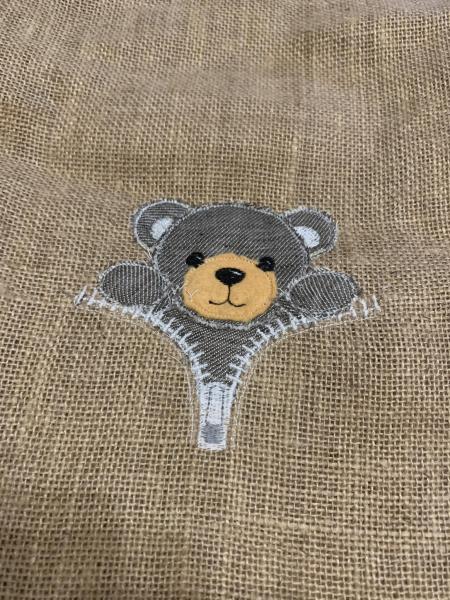 Doodle Applikationsdatei Teddy mit Reissverschluss