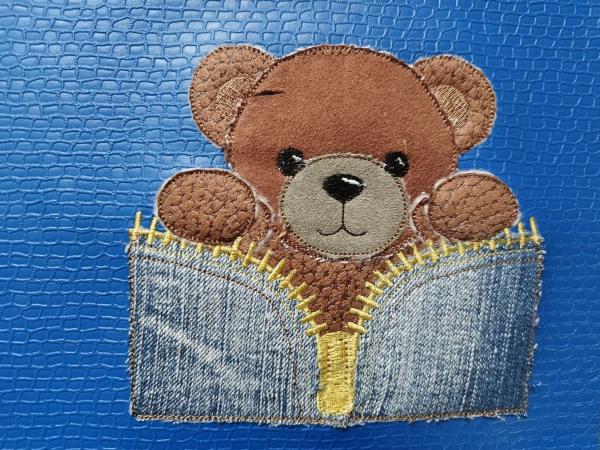 Doodle Applikationsdatei Teddy mit Reissverschluss