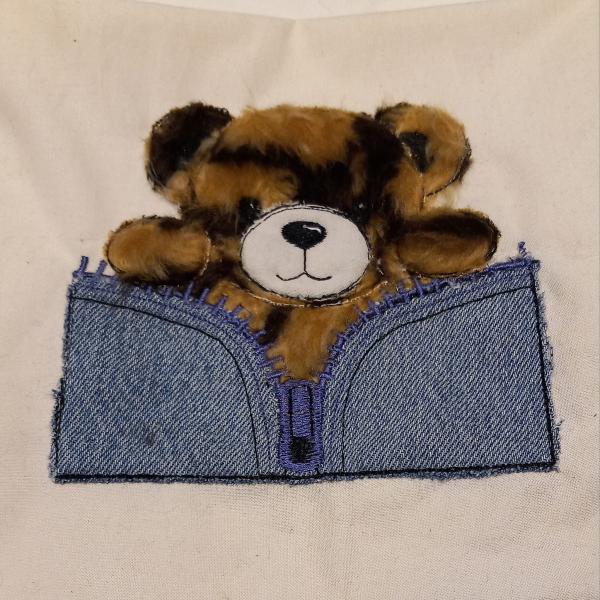 Doodle Applikationsdatei Teddy mit Reissverschluss