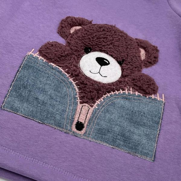 Doodle Applikationsdatei Teddy mit Reissverschluss