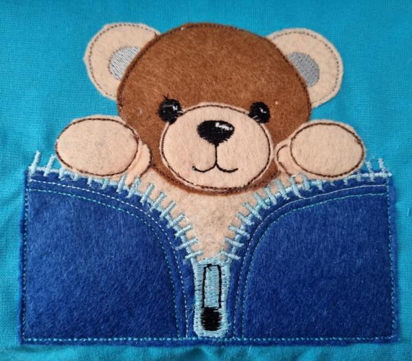 Doodle Applikationsdatei Teddy mit Reissverschluss