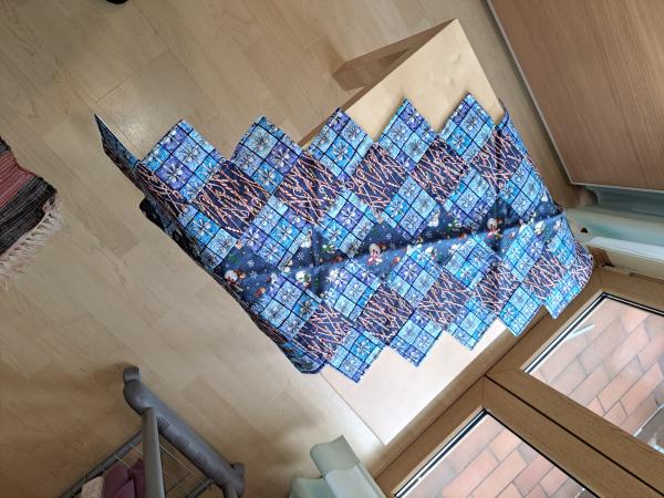 Tischquilt Winterzauber mit Glasuntersetzern