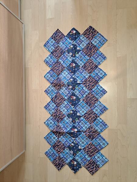 Tischquilt Winterzauber mit Glasuntersetzern