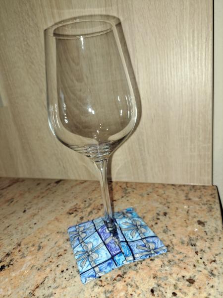 Tischquilt Winterzauber mit Glasuntersetzern