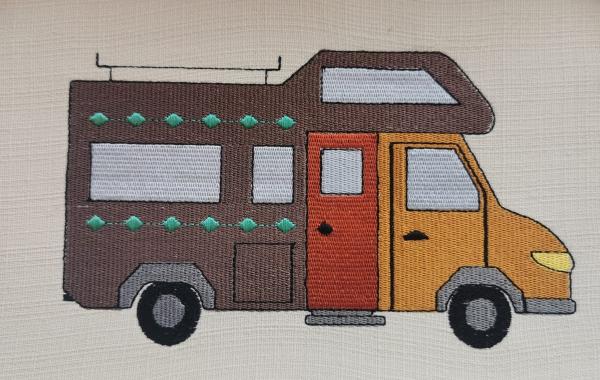 Vollstickdatei Camping 2024